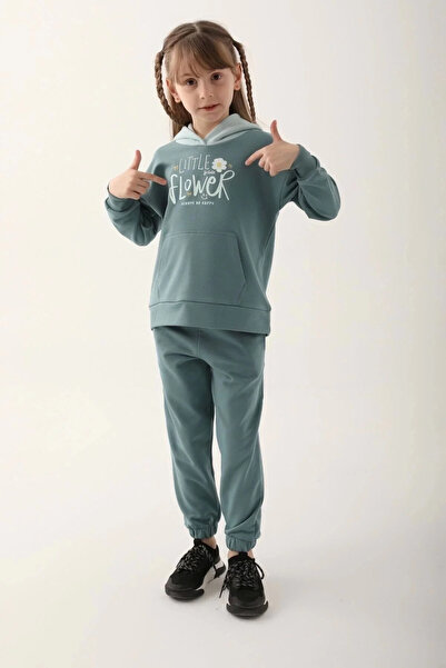 Rolypoly Girl's Green Tracksuit Set