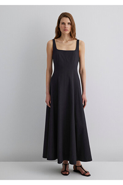 Mavi Black Long Dress with Strap 1310479-900
