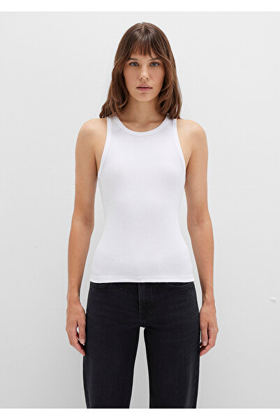 Mavi Halter Collar White Basic Tank Top Slim Fit / Slim Fit 1612462 -620