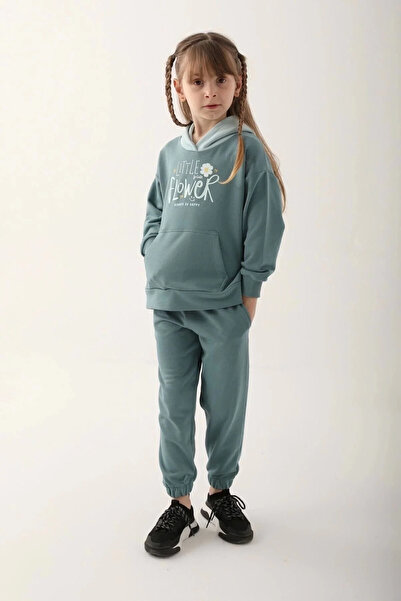 Rolypoly Girl's Green Tracksuit Set