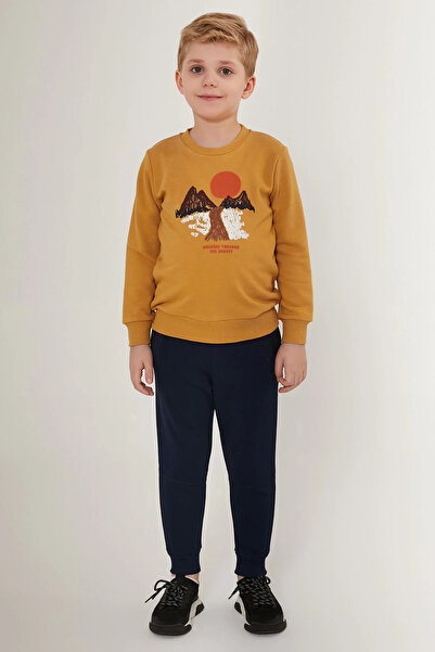 Rolypoly Sunset Brown Boy's Tracksuit Set