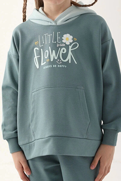 Rolypoly Girl's Green Tracksuit Set