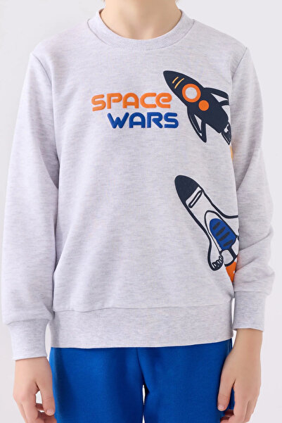 Rolypoly Boy's Gray Tracksuit Set