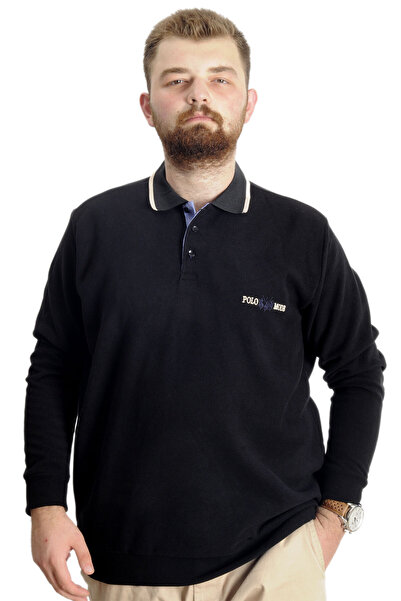 ModeXL Mode XL Plus Size Ανδρικό ιδρώτα Polo Thessaloniki mode 23448 Μαύρο