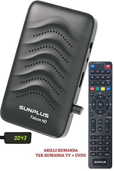 sunplus Falcon Çanaklı-Çanaksız Wi-Fi Dahil Full HD Sınırsız Sinema Paketli Uydu Alıcısı
