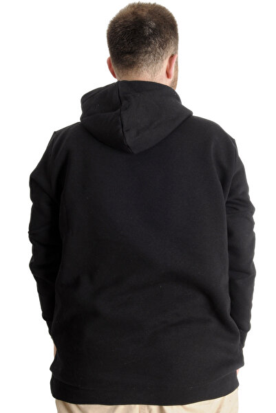 ModeXL Men's Plus Size Hooded Black Sweatshirt - 23540