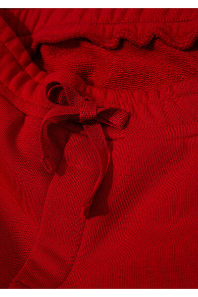 Mavi Logo Baskılı Kırmızı Şort 6410003-70464