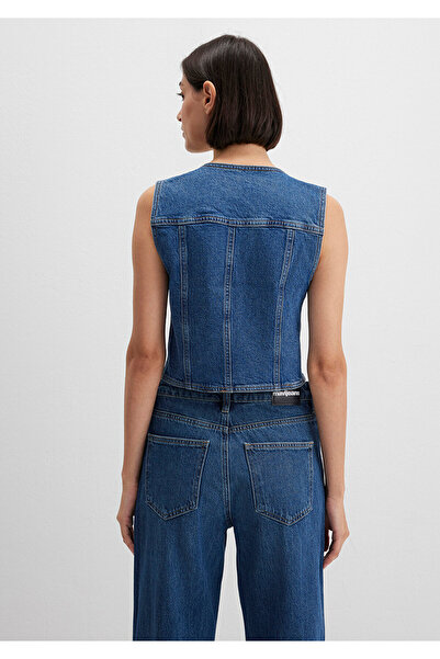 Mavi Merlin All Blue Dark Jeans Fitted Vest - Body Fitted Cutout 1110265 -85670