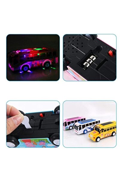 Brother Toys 3D Lighted School Bus Sound Friction Toy Bus 15.5 cm