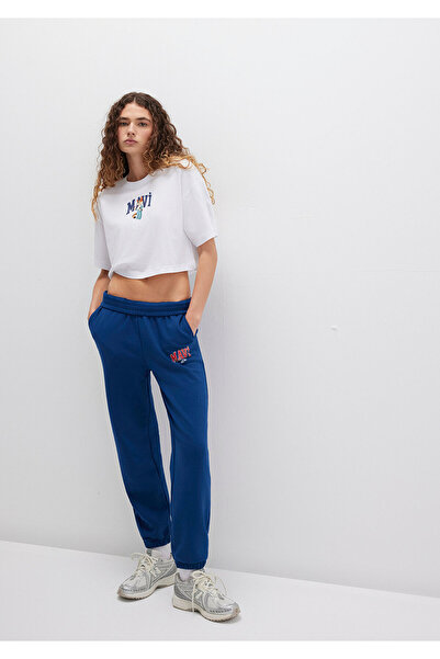 Mavi Tmavě modré tepláky s potiskem loga1010757-82625