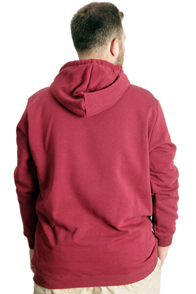 ModeXL Чоловічий світшот великого розміру з кишенями Easy Adventure 23527 бордовий