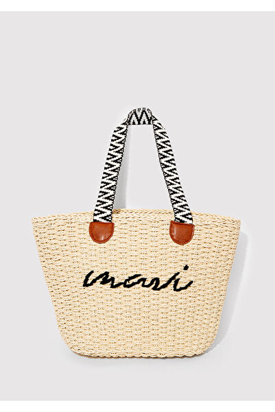 Mavi Logo Straw Shoulder Bag 1910145-82044