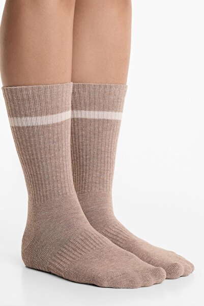 Oysho 2 pairs of classic cotton blend yoga and Pilates socks
