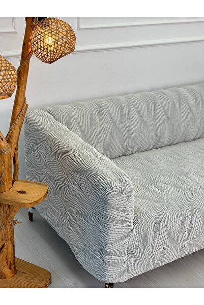 defnehome collection Kalın Krokan Kumaş Lastikli Kayma Yapmayan 3 Kişilik Tek...