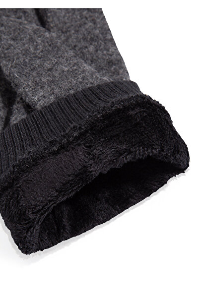Mavi Wool Blend Gray Gloves 0911142-27063