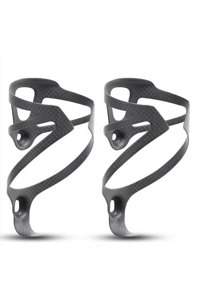 Choice Matte Black 2 Pieces HUALONG 3K Carbon Fiber Bicycle Water Bottle Cage...
