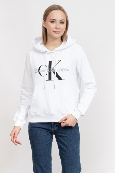 Calvin Klein Kapüşon Yaka Beyaz Kadın Sweatshırt J20j219141yaf