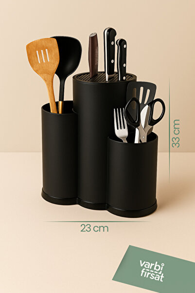 Varbifırsat Countertop Cutlery Organizer – Multi-Purpose Knife Stand & Drying Rack