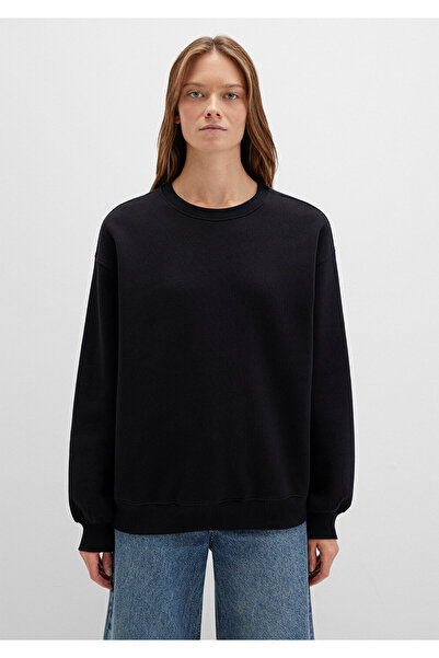 Mavi Crew Neck Black Basic Sweatshirt 1610198-900