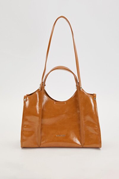 Levidor Brown Double Compartment Large Shoulder Bag