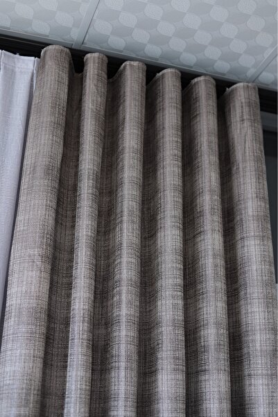 PERDEYERİ S Pile Elis Jacquard 1/3 Cortina de podea cu un singur strat, o sin...