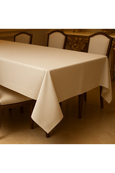 Çeyiz Bahçesi مفرش طاولة من الكتان الكريمي من Etual