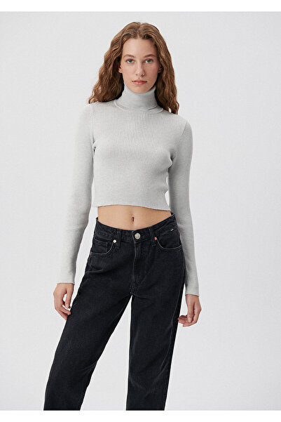 Mavi High Collar Gray Sweater Fitted / Close-fitting Cut 1710143-80196