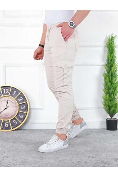 comstar Men's Washed Lycra Fabric Cargo Waist Legs Elastic