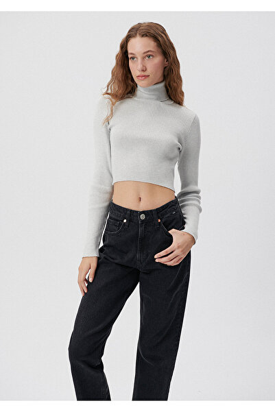 Mavi High Collar Gray Sweater Fitted / Close-fitting Cut 1710143-80196