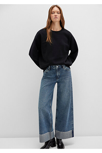 Mavi Crew Neck Black Basic Sweatshirt 1610198-900