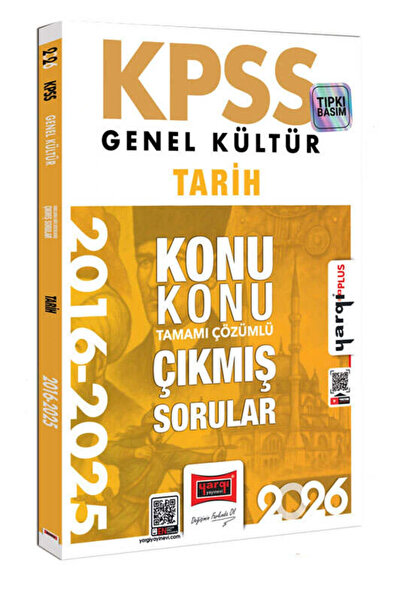 Yargı Yayınları Yargı 2026 KPSS Tarih Çıkmış Sorular 2016-2025 Konu Konu Çözümlü
