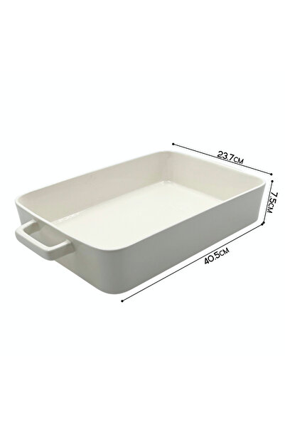SUPPLIER Premium Rectangular Porcelain Baking Dish with Handles — Oven-Safe Ceramic Casserole for Lasagna