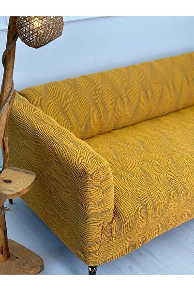 defnehome collection Kalın Krokan Kumaş Lastikli Kayma Yapmayan 3 Kişilik Tek...