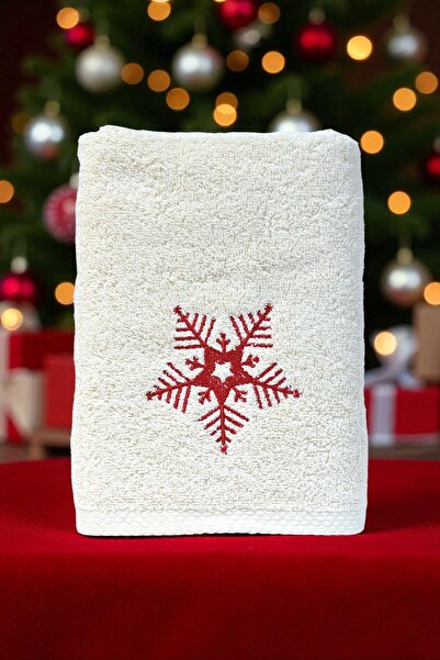 Minteks Рушник з новорічним малюнком «Сніжинка» 50x90 см