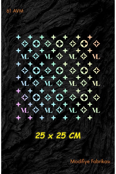 Modifiye Fabrikası VL Desen Sticker - Hologram - 25x25 Cm - Araç -Motor - Lap...