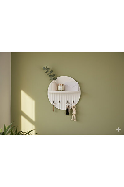 CHİCTROVE Anahtar Askısı Ahşap Duvar Tipi Anahtarlık Raflı Kancalı Dekoratif ...