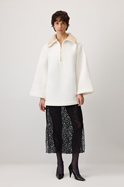 Touché Privé COLLAR PURPLE SWEATSHIRT