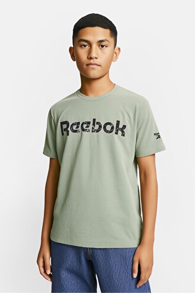 Reebok Kids Boy Sportswear Fit Short Sleeve Outdoor T-Shirt, Sage Green