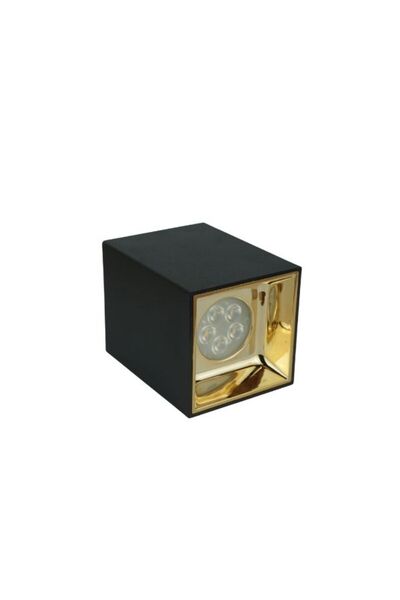 ULTRAS PERA Sıva Üstü Küp 4000K Led Spot Siyah-gold