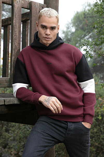 Buratti Cotton Relaxed Fit Hooded Inside Fuzzy Soft Ribbed Sweat Men's Sweat 5905299