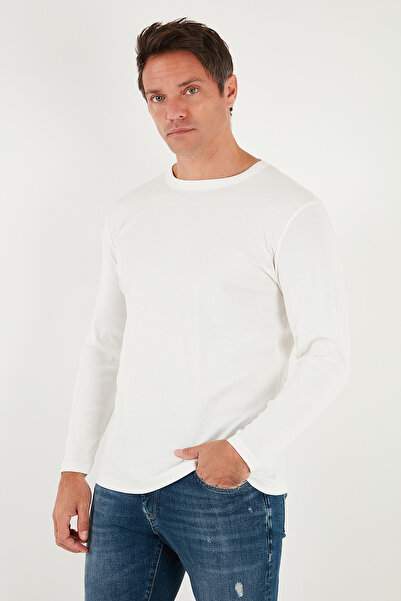 Buratti Cotton Slim Fit Crew Neck Basic Sweat Men's Sweat 59050741