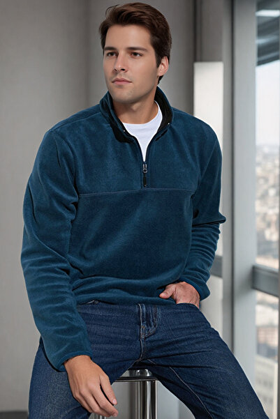 Buratti Slim Fit Anti-Pilling Non-Pilling Bato Collar Winter Fleece-Lined Fleece Men's Polar 5906001