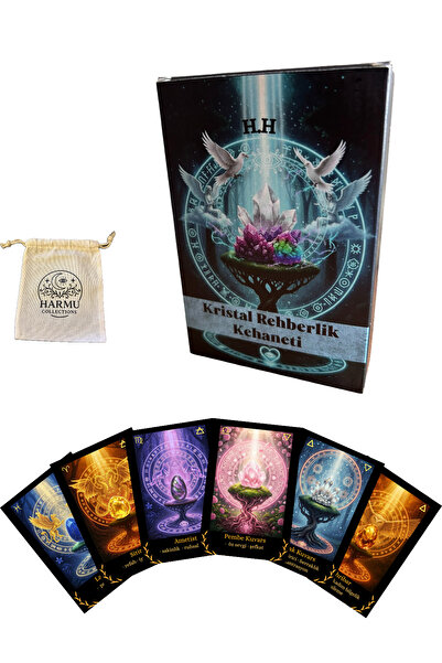 Harmu Collections Kristal Rehberlik Kehaneti 48 Tarot kartı + 3 Kart Açıklama...