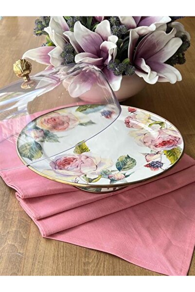 ROSSEV Enameled Rose Cake Jar - Standing Design