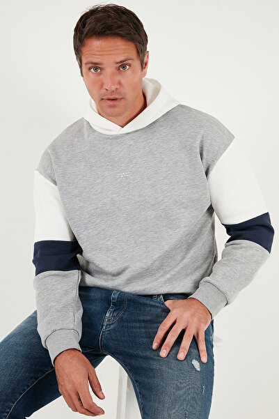 Buratti Cotton Relaxed Fit Hooded Inside Fuzzy Soft Ribbed Sweat Men's Sweat 5905299