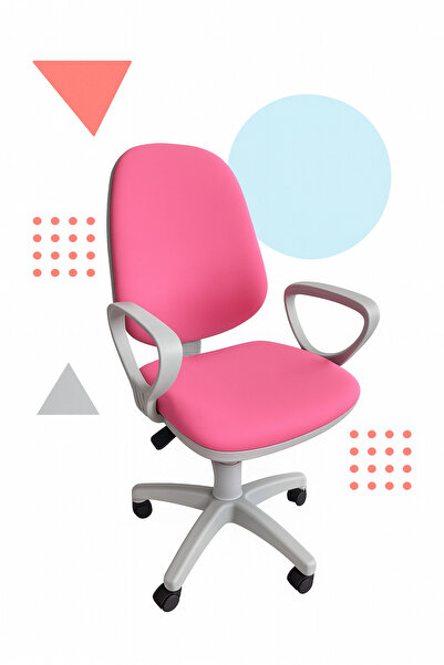 ChairLife DOLE Gri Gövde/Pembe Döşemeli Ofis Büro Sekreter Bilgisayar Çalışma...
