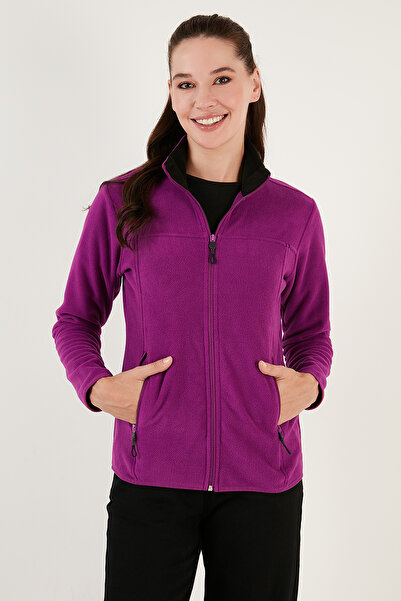 Lela Slim Fit fleecový kardigan s kapsami na zip, který se nežmolkuje a nežmolkuje, POLAR 5907002