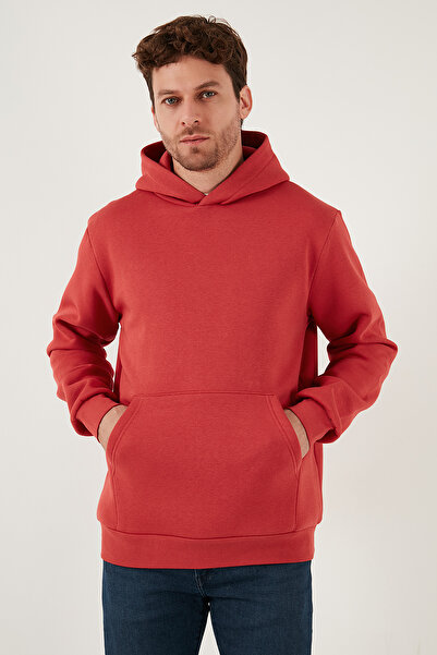 Buratti Regular Fit Hooded Kangaroo Pocket Fleece Lined Soft Sherpa Sweat Men's Sweat 5905281