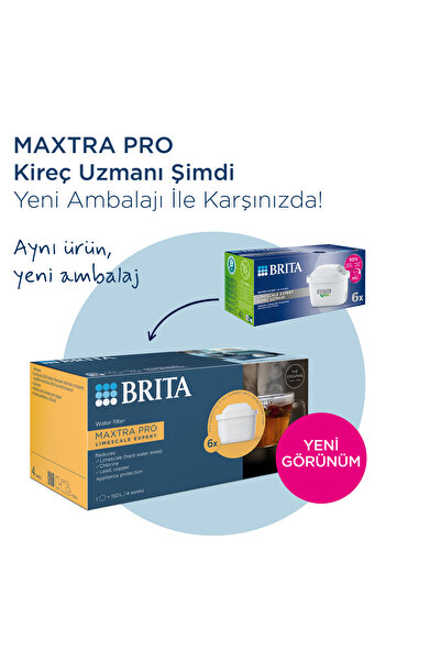 BRITA Maxtra Pro Kireç Uzmanı Yedek Su Arıtma Filtresi 12'li