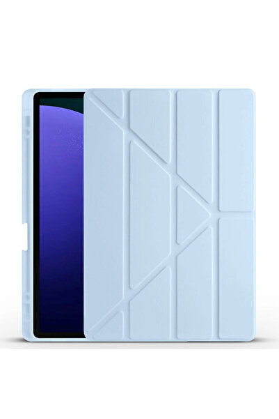 one depot only for quality life حافظة سامسونج تاب إس 10 بلس ثلاثية الطي مع حامل وحجرة للقلم